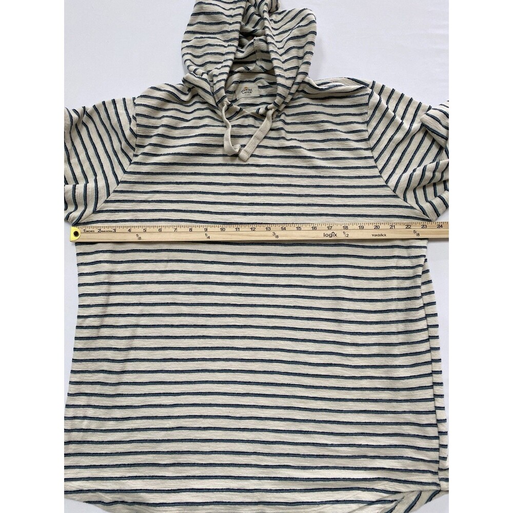 Marine Layer Playa Hoodie XL Striped Coastal Grandma Pullover Beach Sweatshirt - Picture 3 of 7